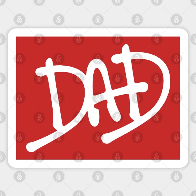 DAD - Dads Birthday / Fathers Day (White variant) Sticker by GoldenGear